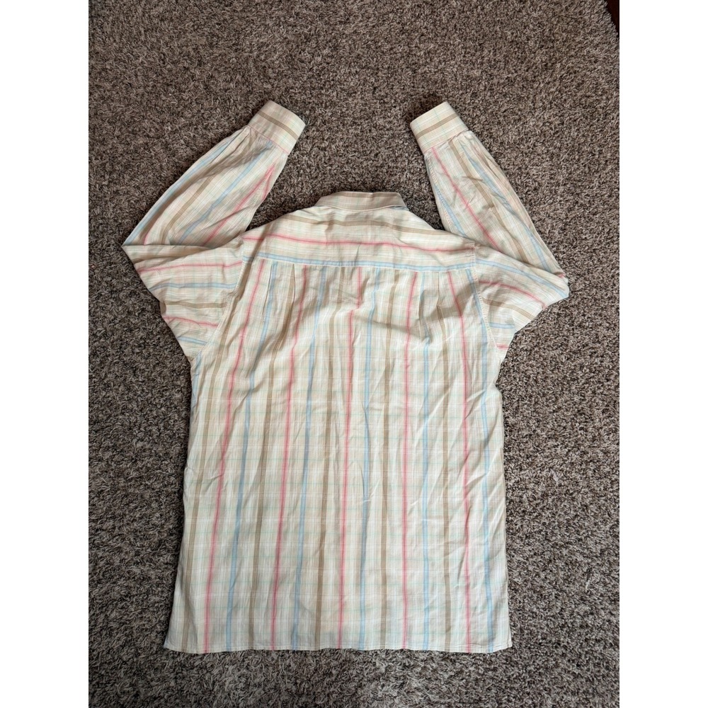 Ermenegildo Zegna Mens M Striped Button Down Shirt Long Sleeve Cotton Turkey - Picture 7 of 7
